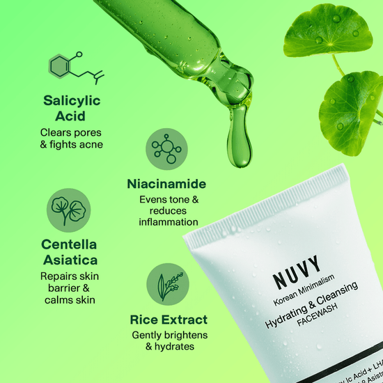 Salicylic Acid Facewash | Niacinamide + Centella For Acne - Prone Skin - Nuvy